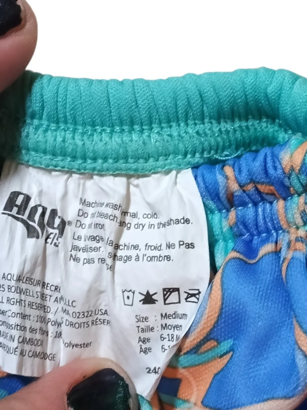 Aqua Leisure Reusable Swim Diaper Lot Medium 6-18M